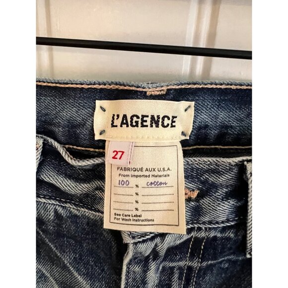 L'Agence Adele High Rise Crop Stove‎ Pipe Jeans In Fallbrook Size 27 NWT - Picture 5 of 6